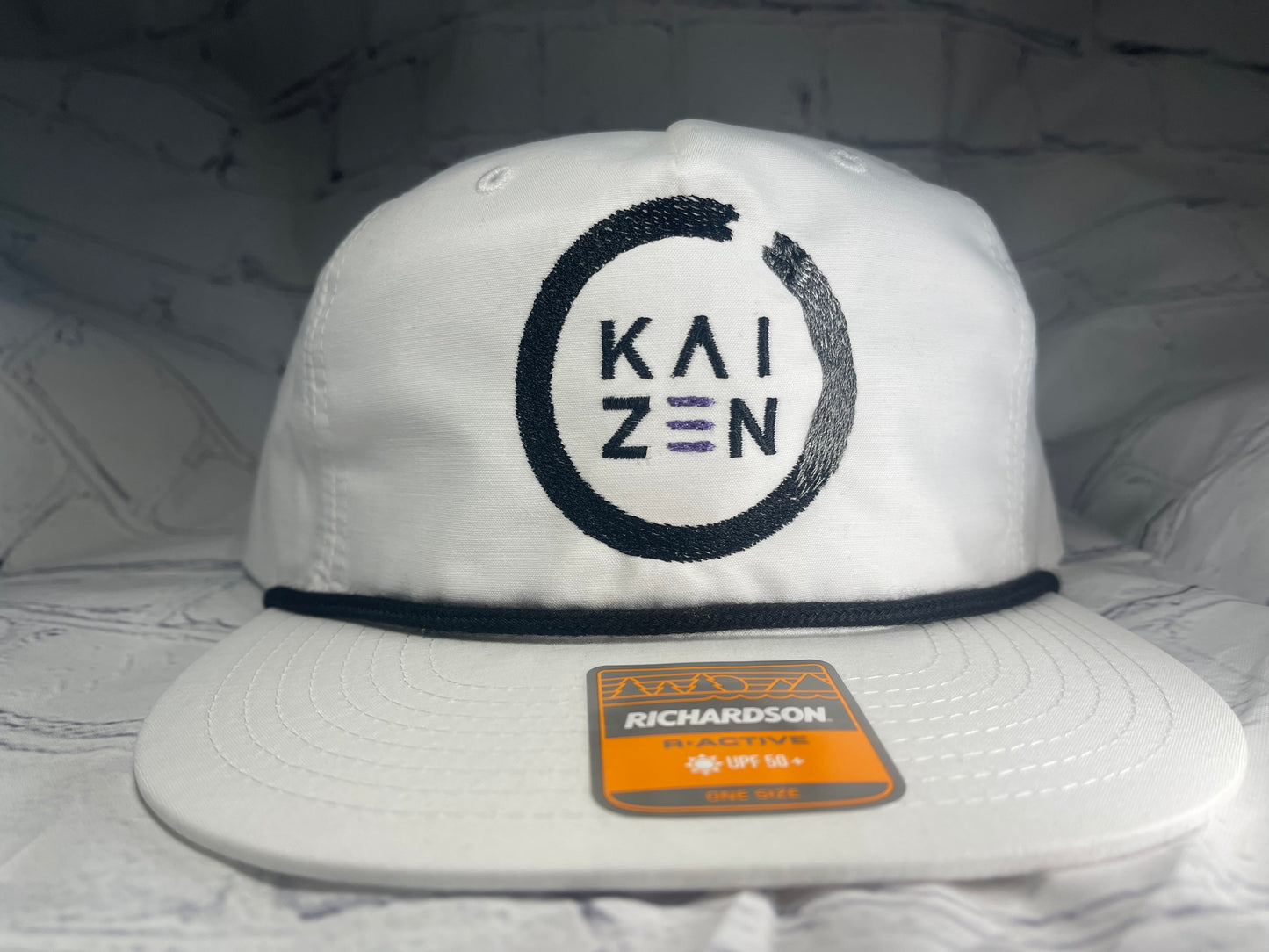 Kaizen white Richardson R active snapback rope hat