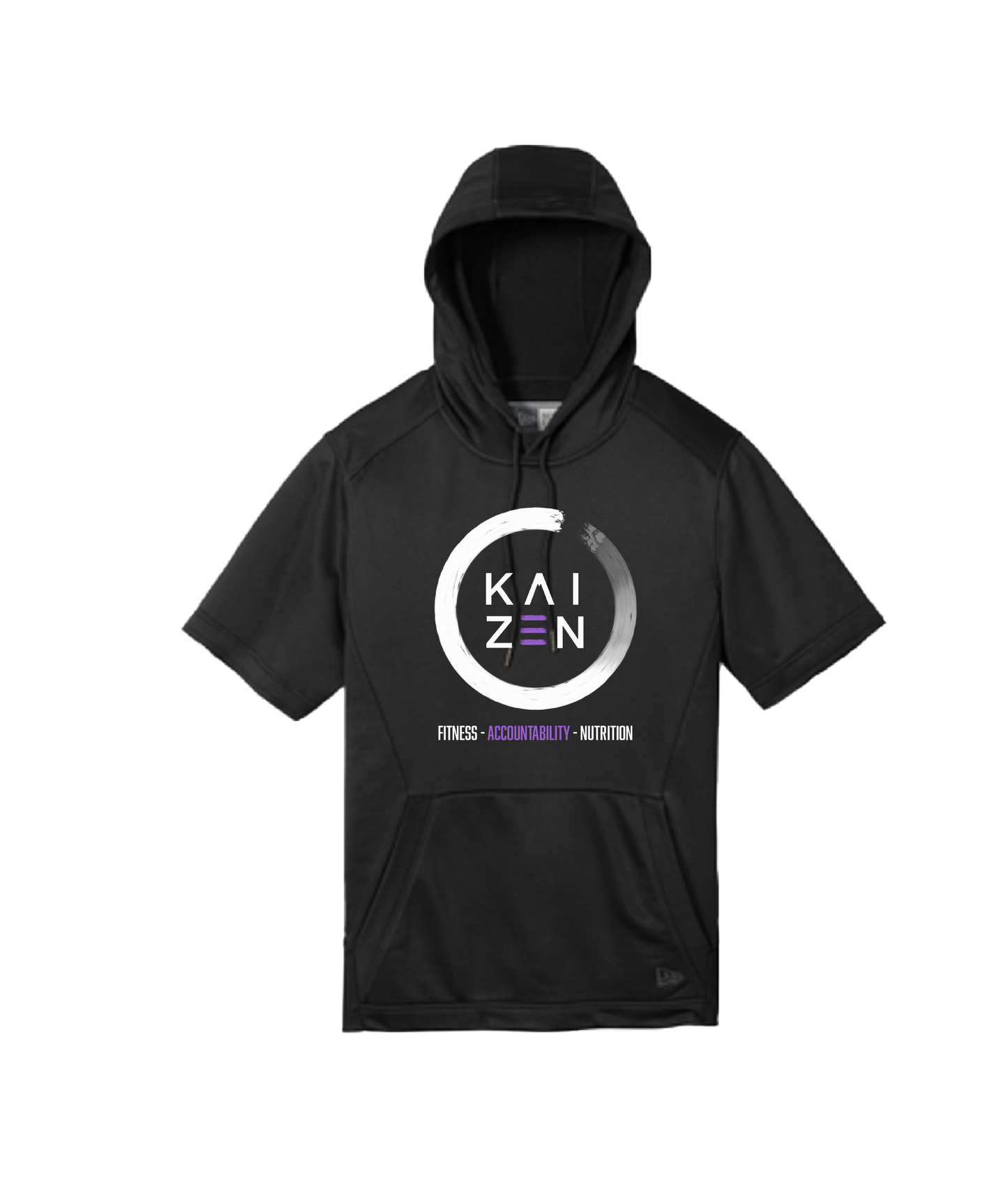 Kaizen logo performance terry short sleeve hoodie