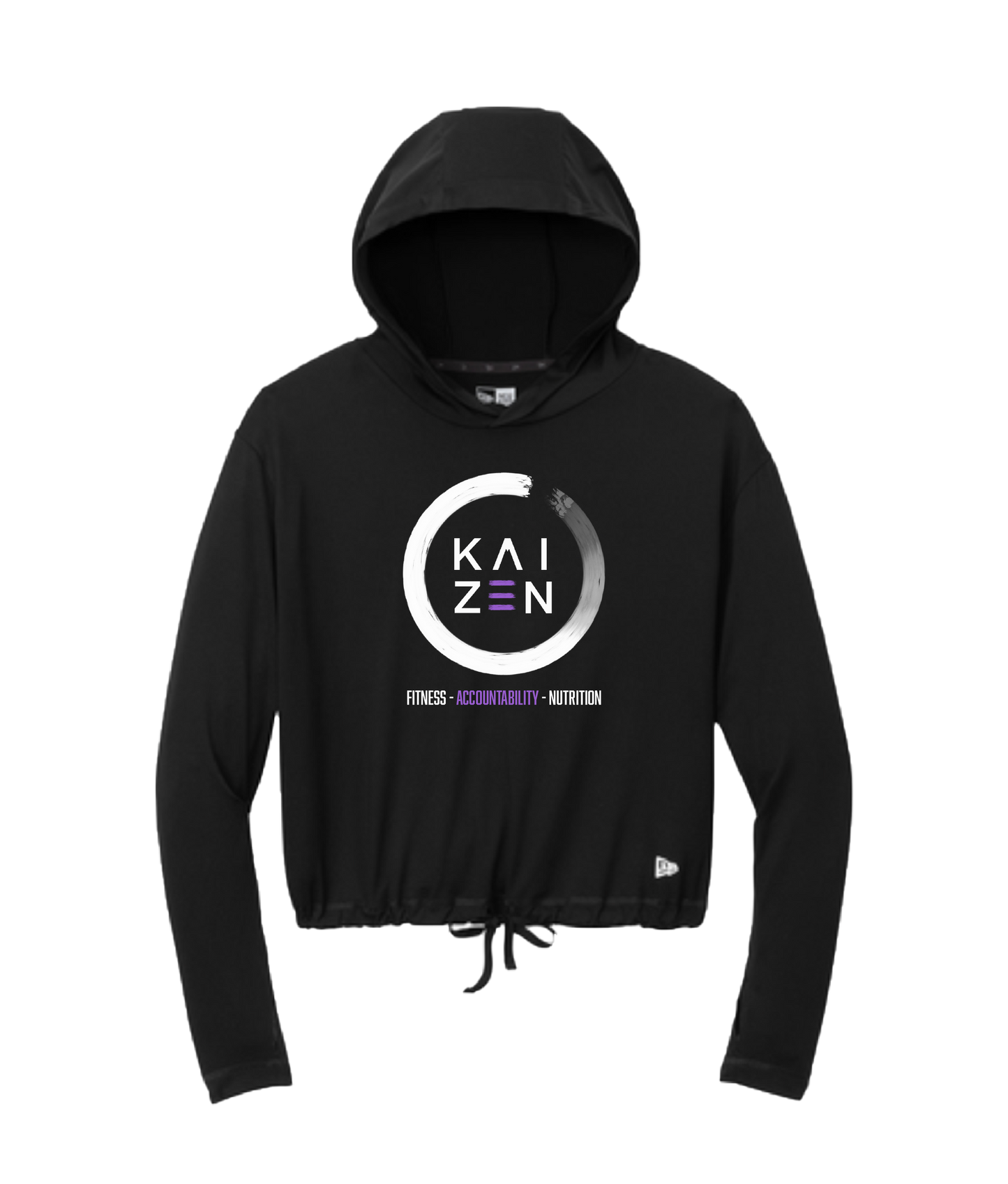 Kaizen logo ladies power long sleeve hoodie