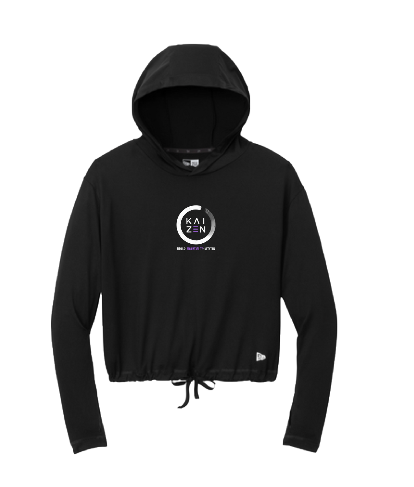 Kaizen logo ladies power long sleeve hoodie