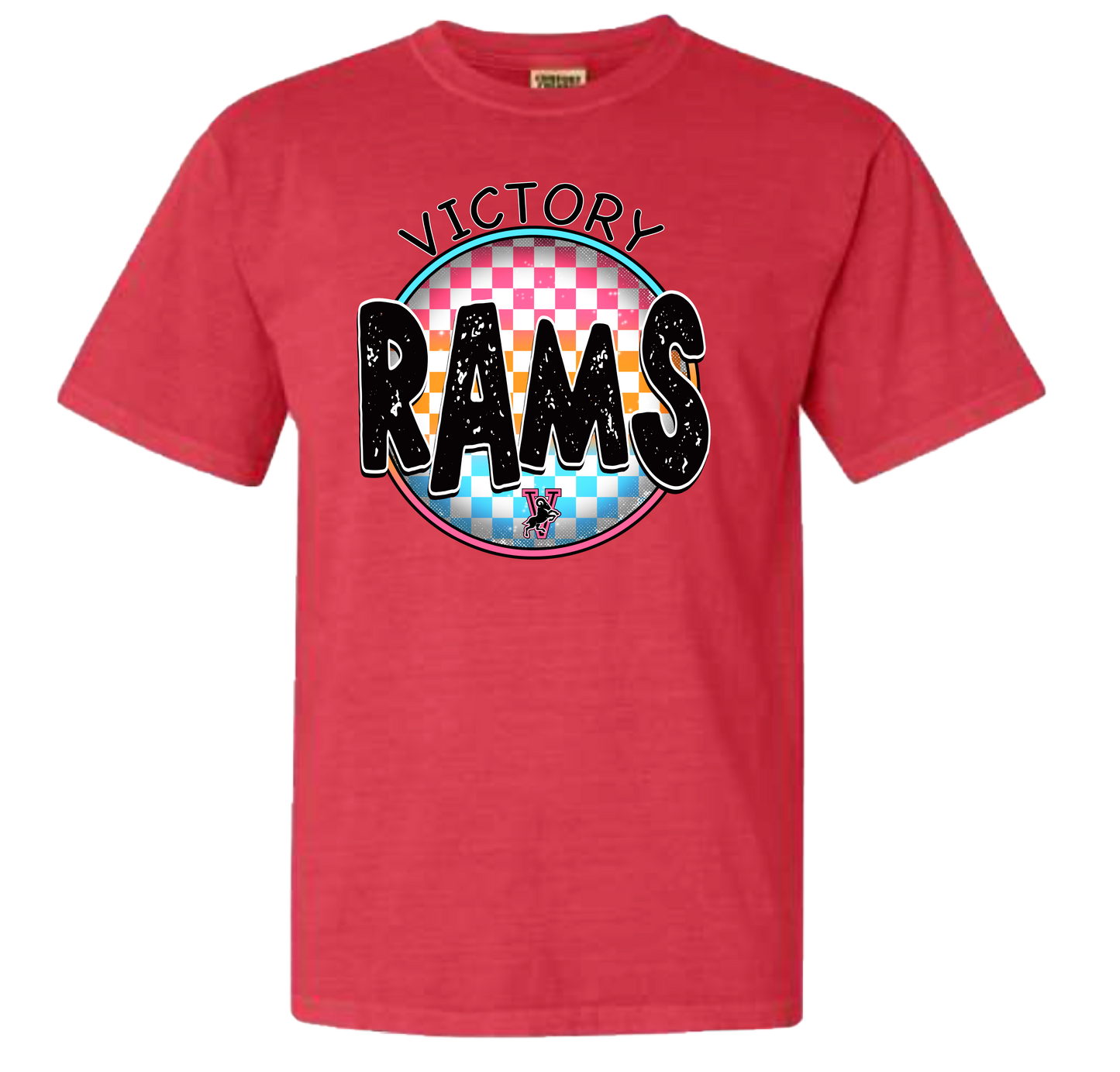 Victory Rams neon checkerboard