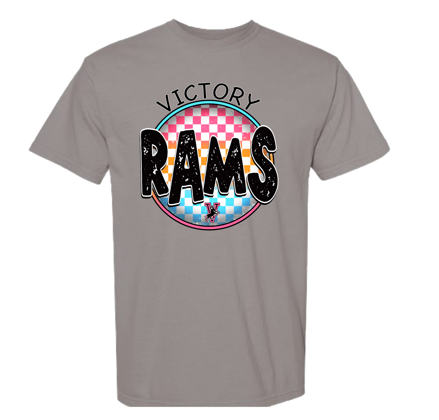 Victory Rams neon checkerboard