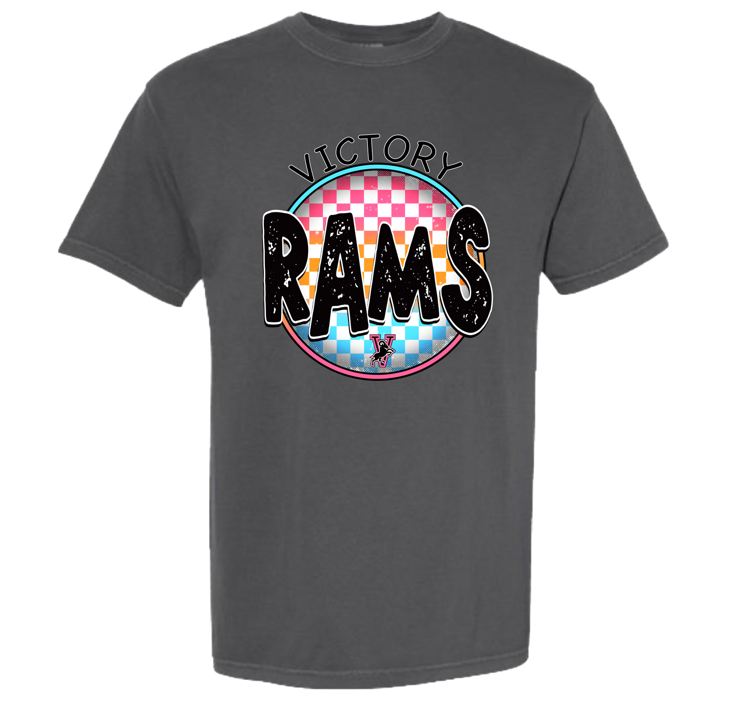 Victory Rams neon checkerboard
