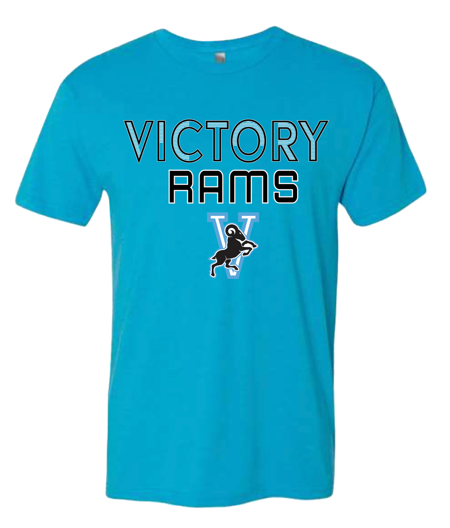 Victory Rams modern logo design t-shirt