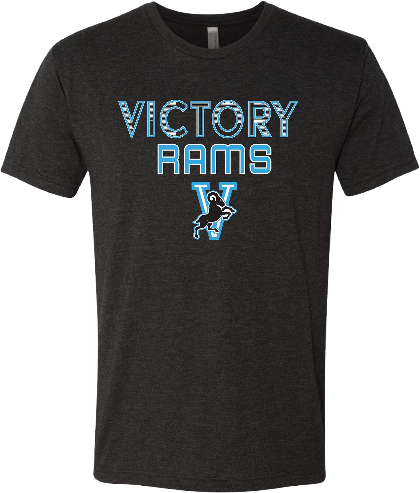 Victory Rams modern logo design t-shirt