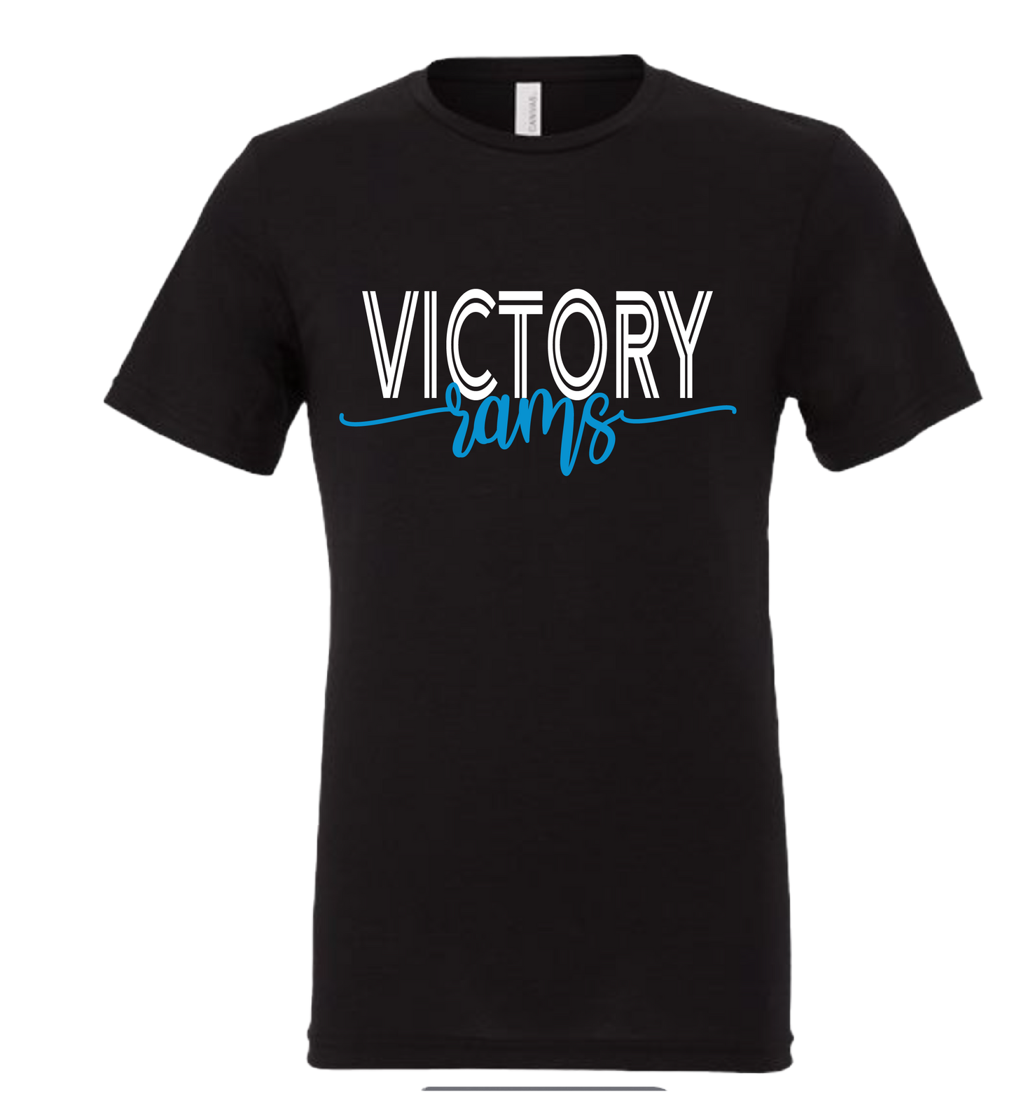Victory Rams script design t-shirt