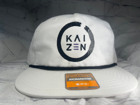 Kaizen white Richardson R  active snapback rope hat