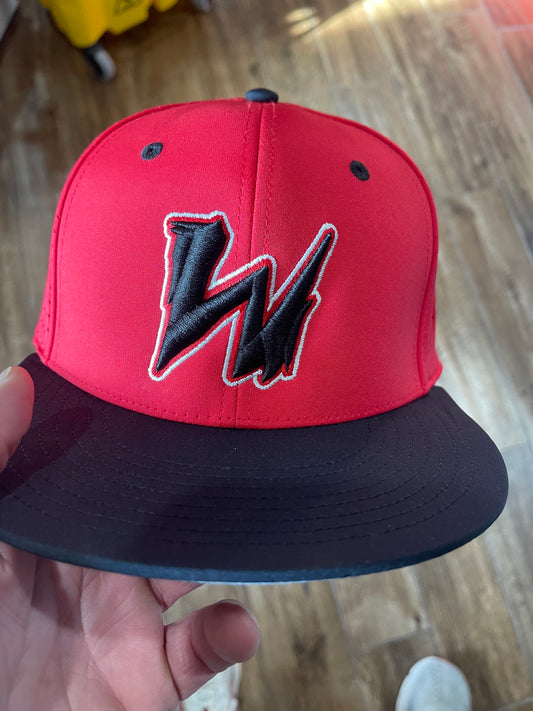 Wolves W The Game red & black hat