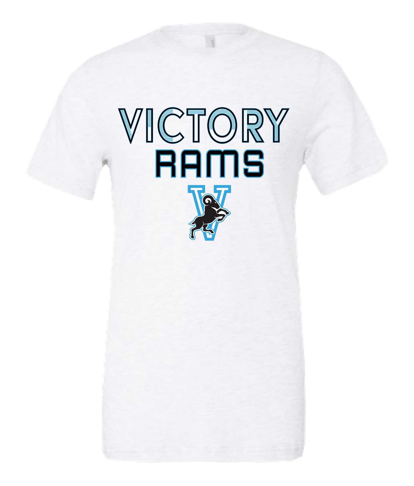 Victory Rams modern logo design t-shirt