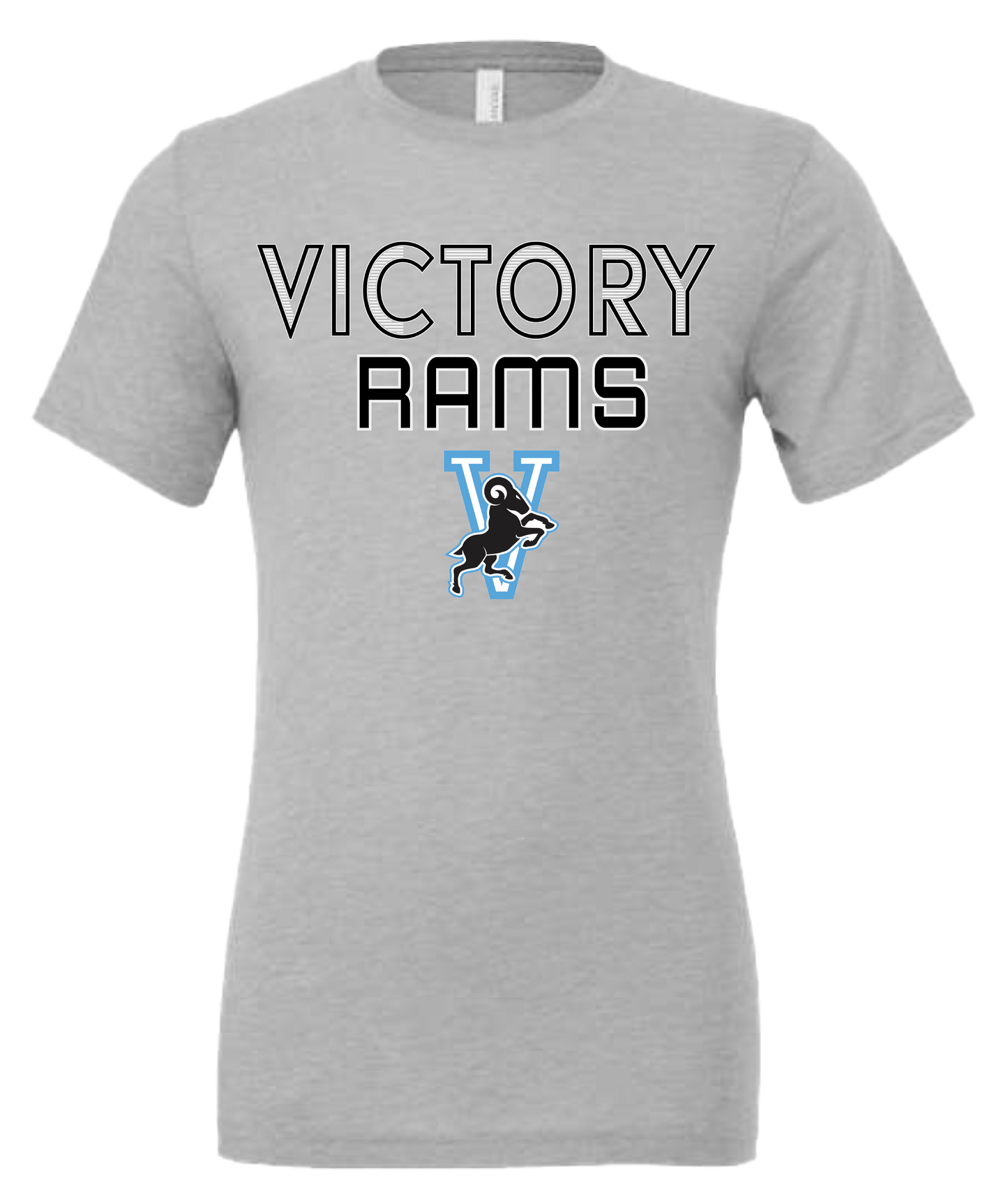 Victory Rams modern logo design t-shirt