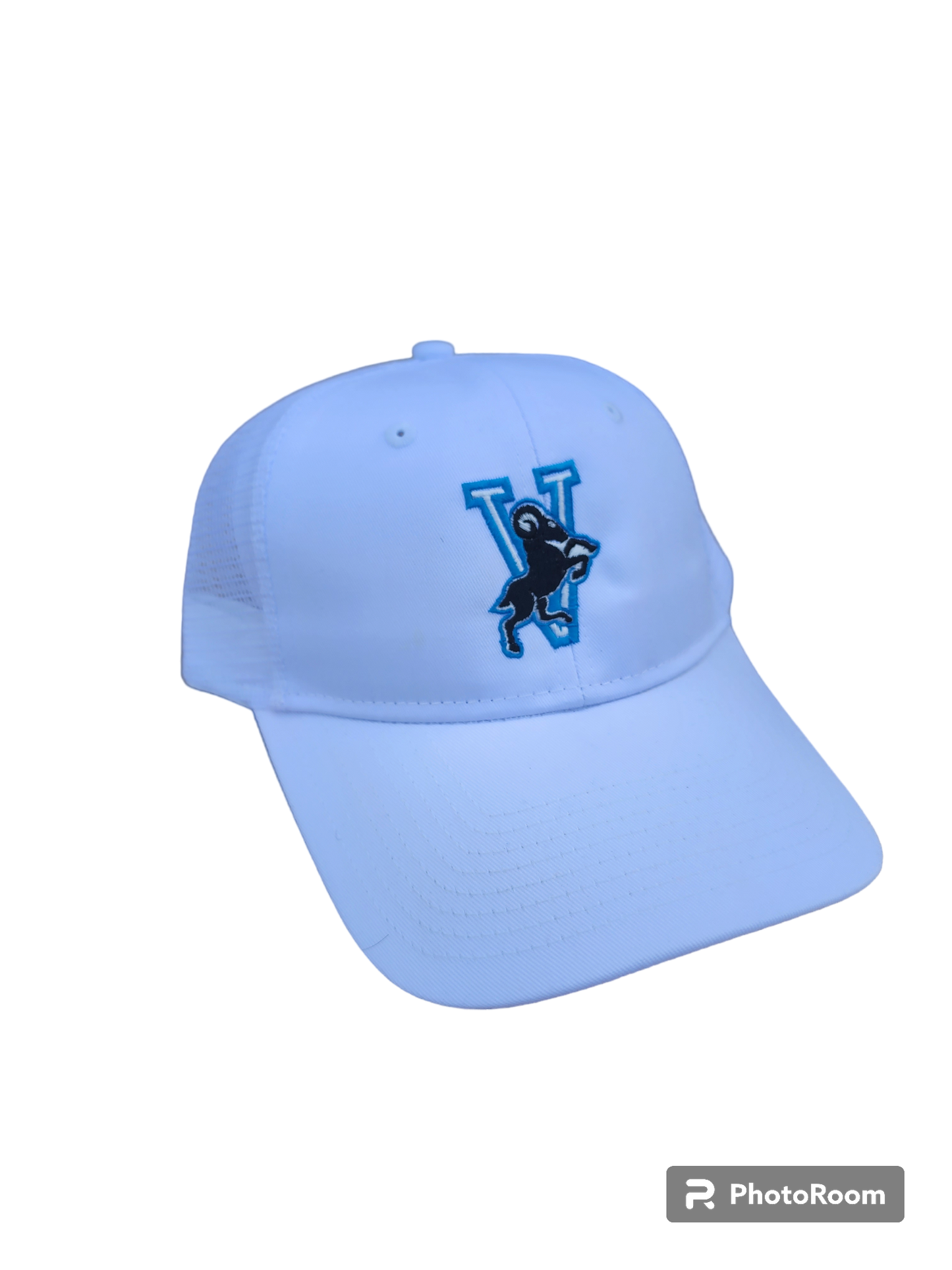 V athletic logo trucker hat